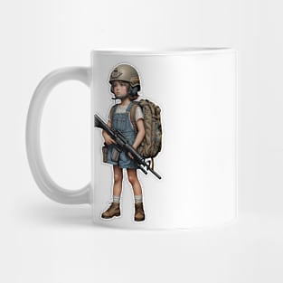 The Little Girl and a Gun Mug